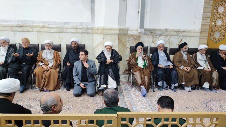 مراسم ترحیم مادر «سید حسن نصرالله» در حرم بانوی کرامت برگزار شد