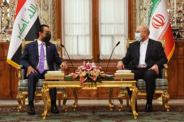 قالیباف در دیدار با رئیس مجلس عراق: راه‌های زمینی در ایام اربعین حسینی (ع) بازگشایی شوند
